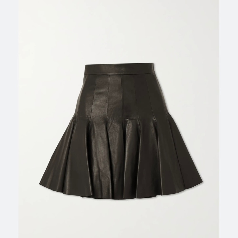 Sold on another site. Sergio- Hudson Leather skirt $650 brand new with tags.